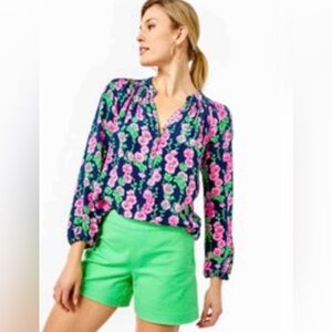 NWT Lilly Pulitzer Alessi Stretch Short in Cabana Green